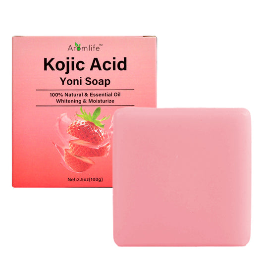 Strawberry Kojic Acid Yoni Soap Bar Vaginal pH Balance 100% Natural 100g/Piece