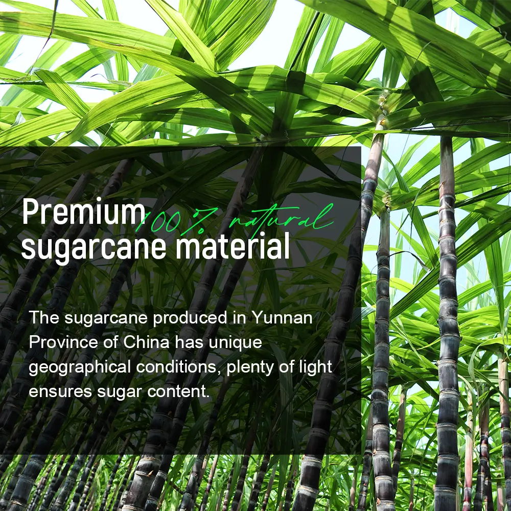 Natural Rock Sugar is made from 100% sucrose as the raw material.