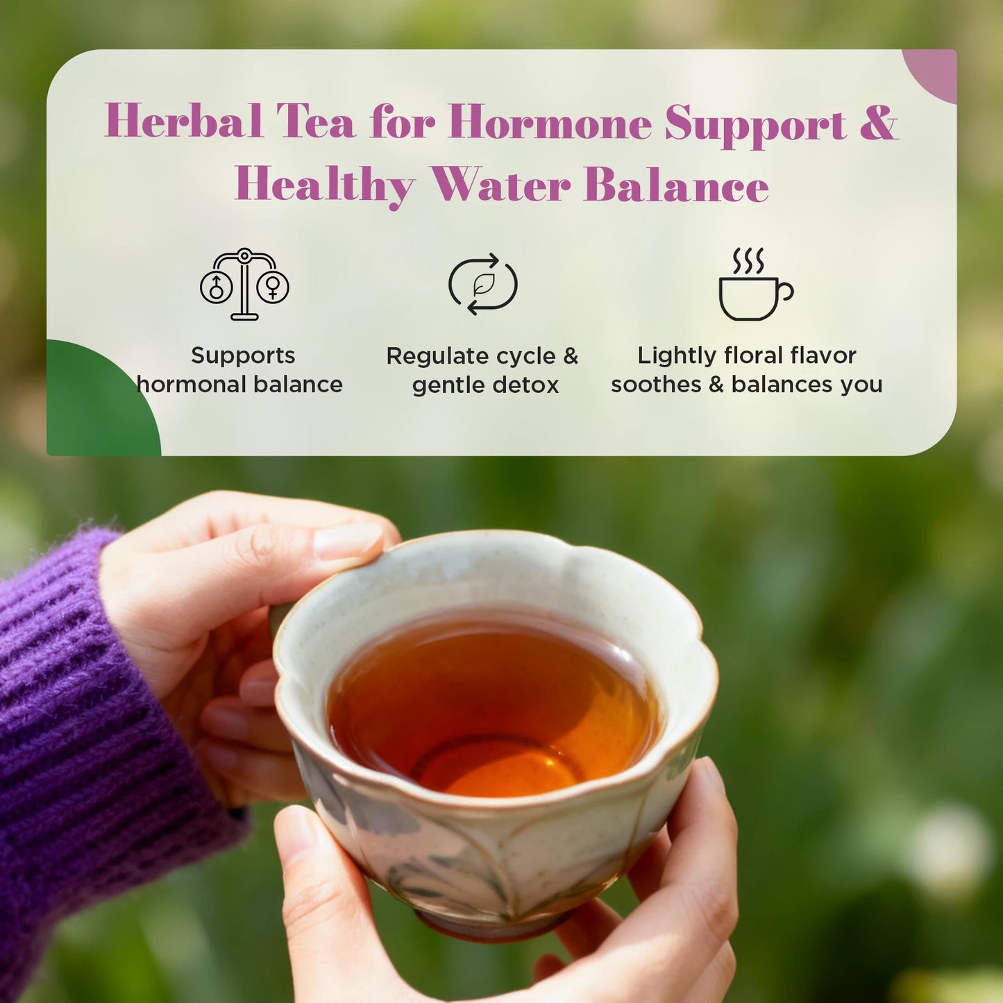 Herbal Health Tea for Hormone Support & Healthy Water Balance