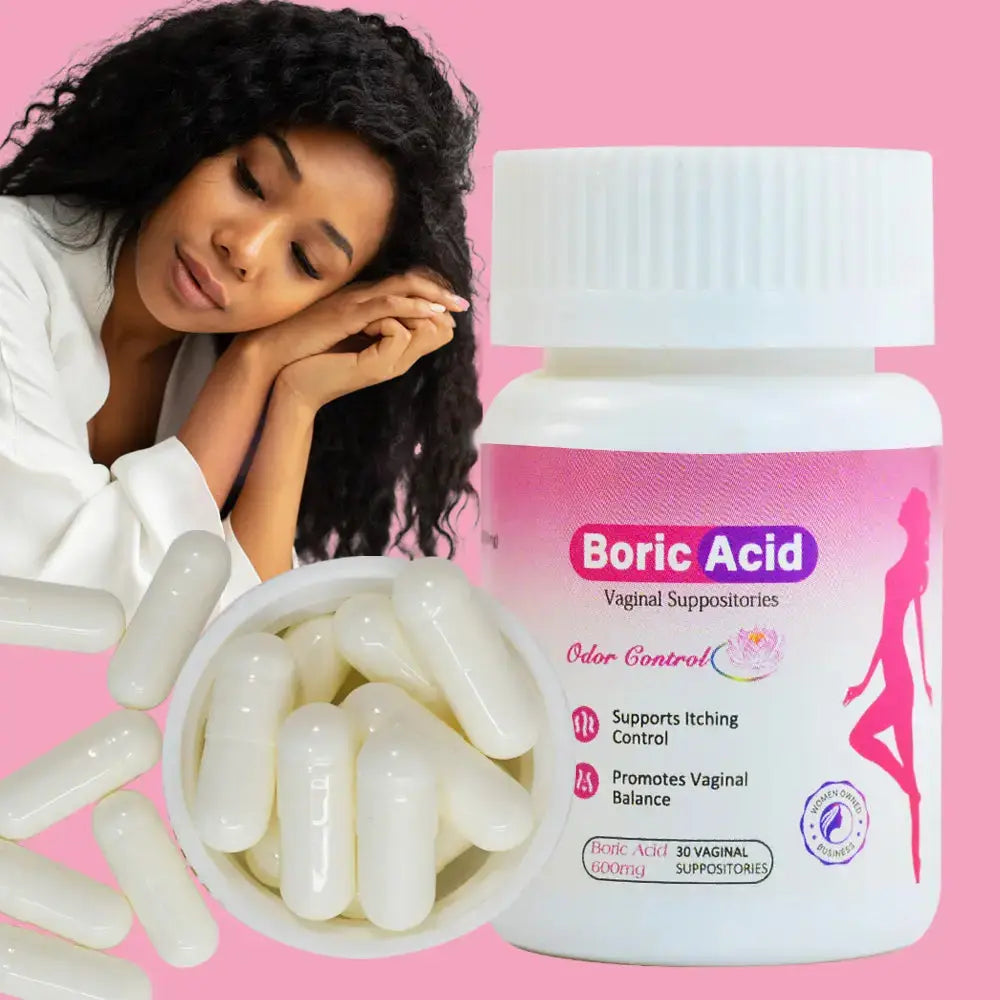 Hiherbs Boric Acid Vagina Suppository - Odor Eliminator, Yeast Infection Treatment, pH Balancer Boric acid Products, 60PCS/30PCS (2 Applicators as Gift) Hiherbs