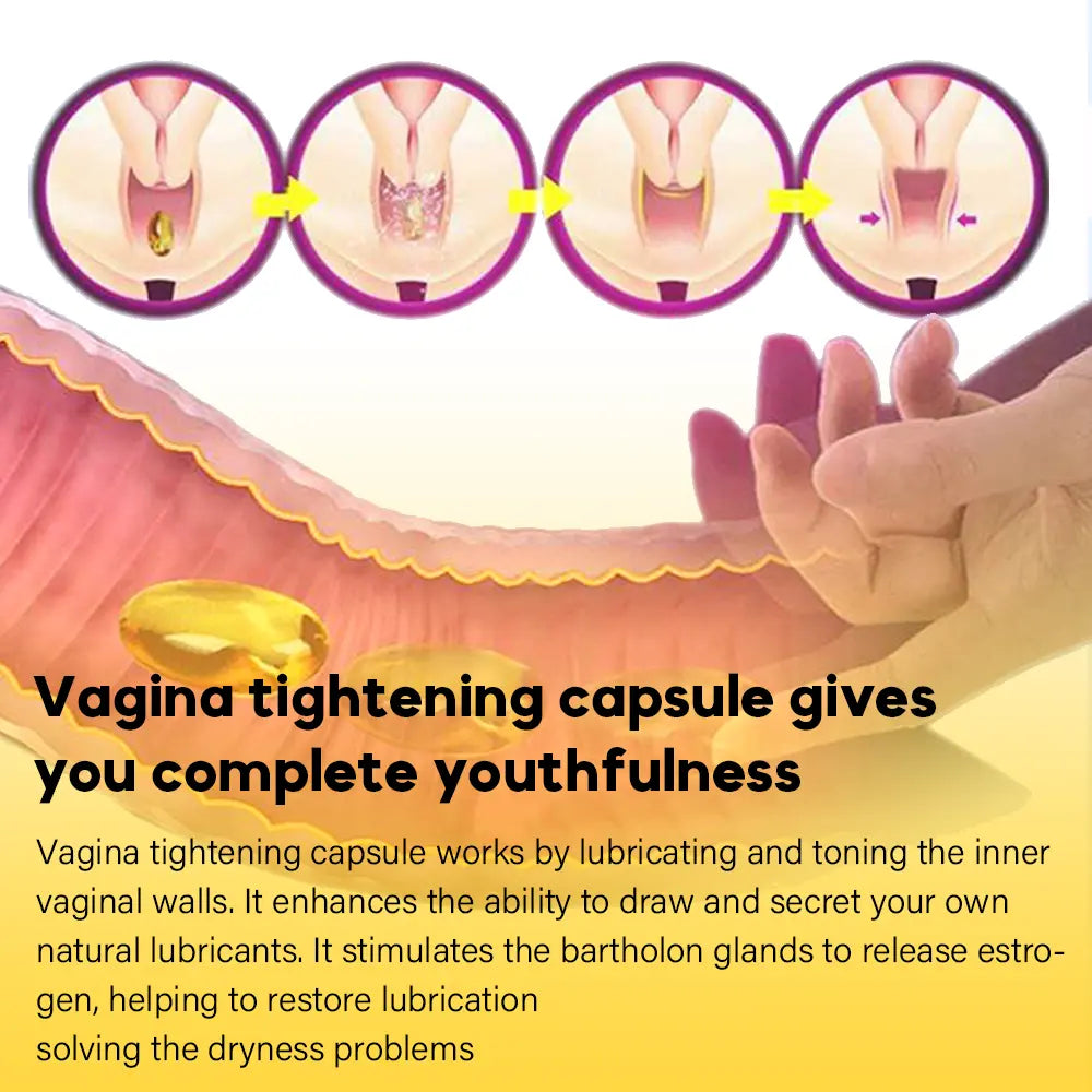 Hiherbs Natural Lubrication Vagina Tightening Capsule Anti Inflammation(18 pcs) Hiherbs