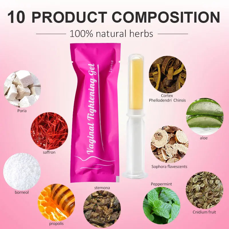 Hiherbs Vaginal Tightening Gel Yoni Care Detox Gel Antibacterial (10 Pcs) Hiherbs