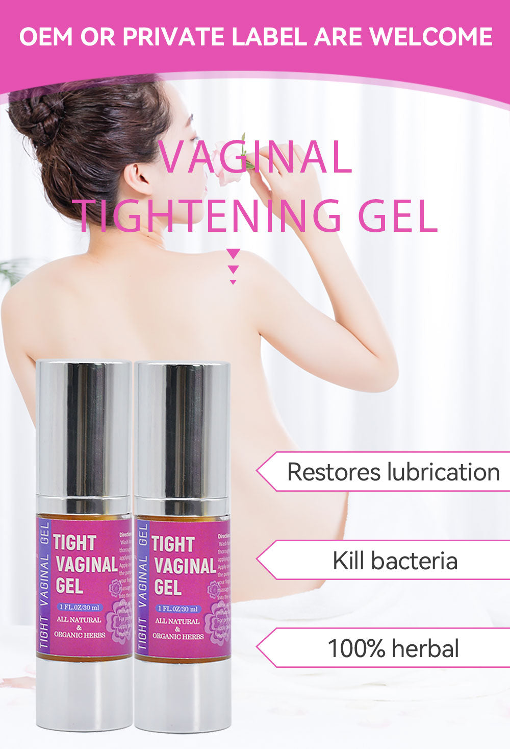 Hiherbs Yoni Tightening Gel Restores the natural elasticity of the vagina Vaginal Rejuvenates Eliminates Dryness vaginal firming gel (1 FL.0Z/30 ml)