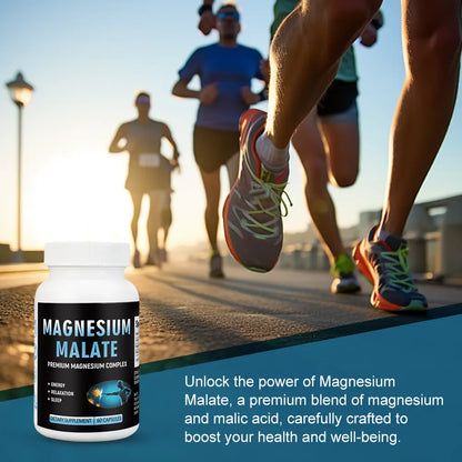 Hiherbs Magnesium Malate 500mg/capsule-Enhances metabolism, improves bone density, protects the nervous system(60 capsules/bottle) Oral capsule Hiherbs