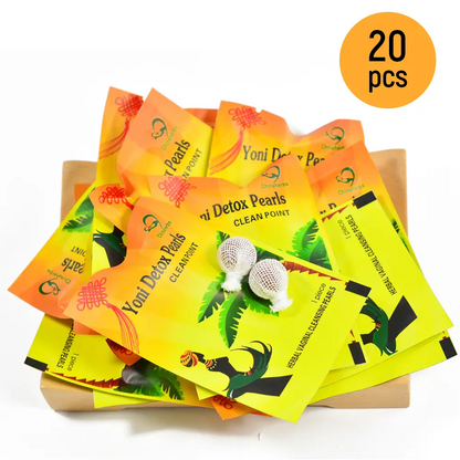 Hiherbs 20 Pcs Clean Point Yoni Detox Pearls for PCOS Cyst BV (2 Applicators as gift) Hiherbs