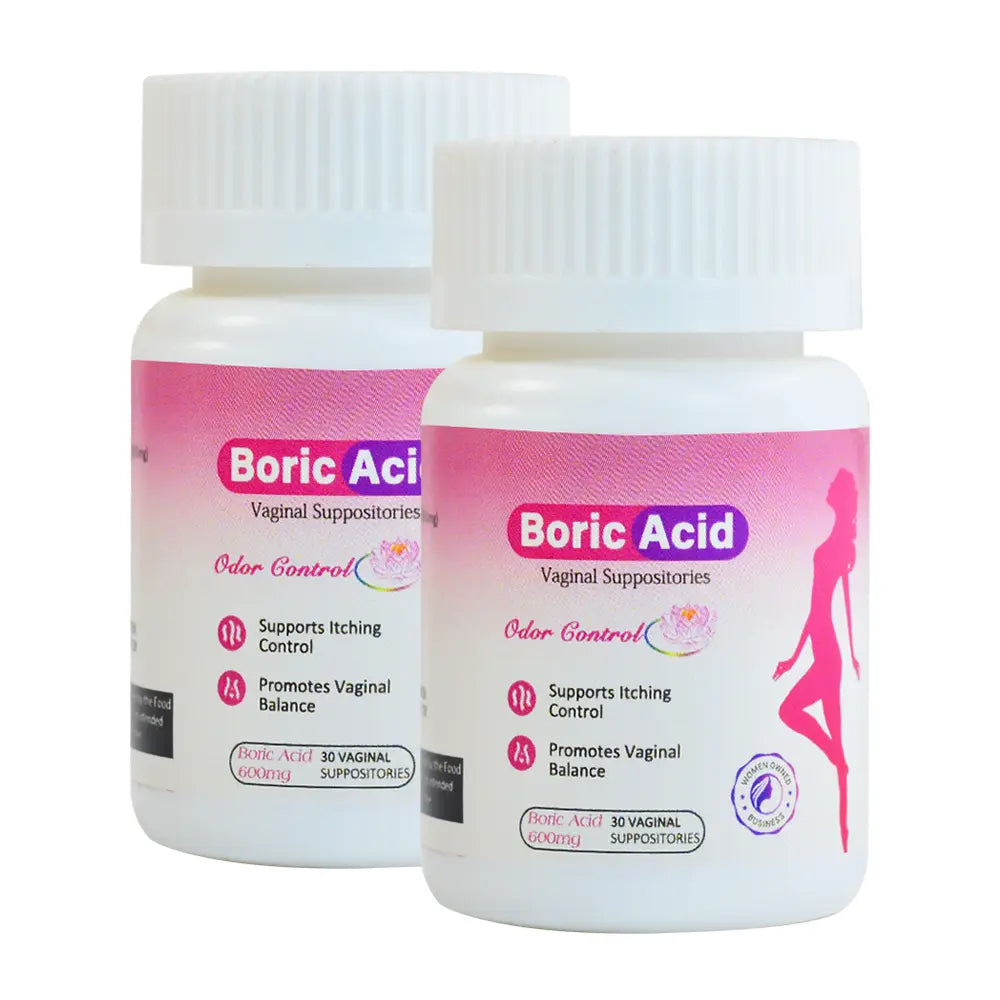 Hiherbs Boric Acid Vagina Suppository - Odor Eliminator, Yeast Infection Treatment, pH Balancer Boric acid Products, 60PCS/30PCS  (2 Applicators as Gift) Hiherbs