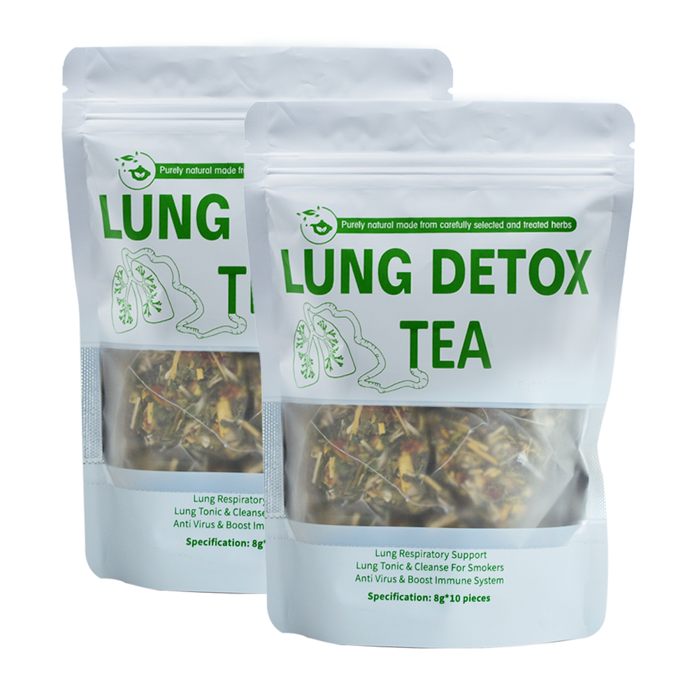 Hiherbs Natural Herbal Lung Detox Tea Boost Immunity Relieve Cough Lung cleansing Ease chest congestion Lung cleansing herbal tea(2 Packs）