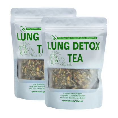 Hiherbs Natural Herbal Lung Detox Tea Boost Immunity Relieve Cough Lung cleansing Ease chest congestion Lung cleansing herbal tea(2 Packs） Hiherbs