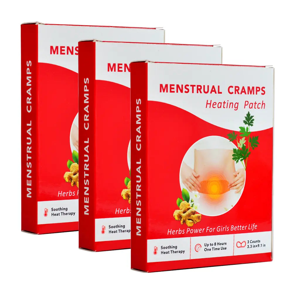 Hiherbs Menstrual Cramps Relief Heat Patch PMS Period Pain Rlief Warm uterus patch (9 Pcs) Hiherbs