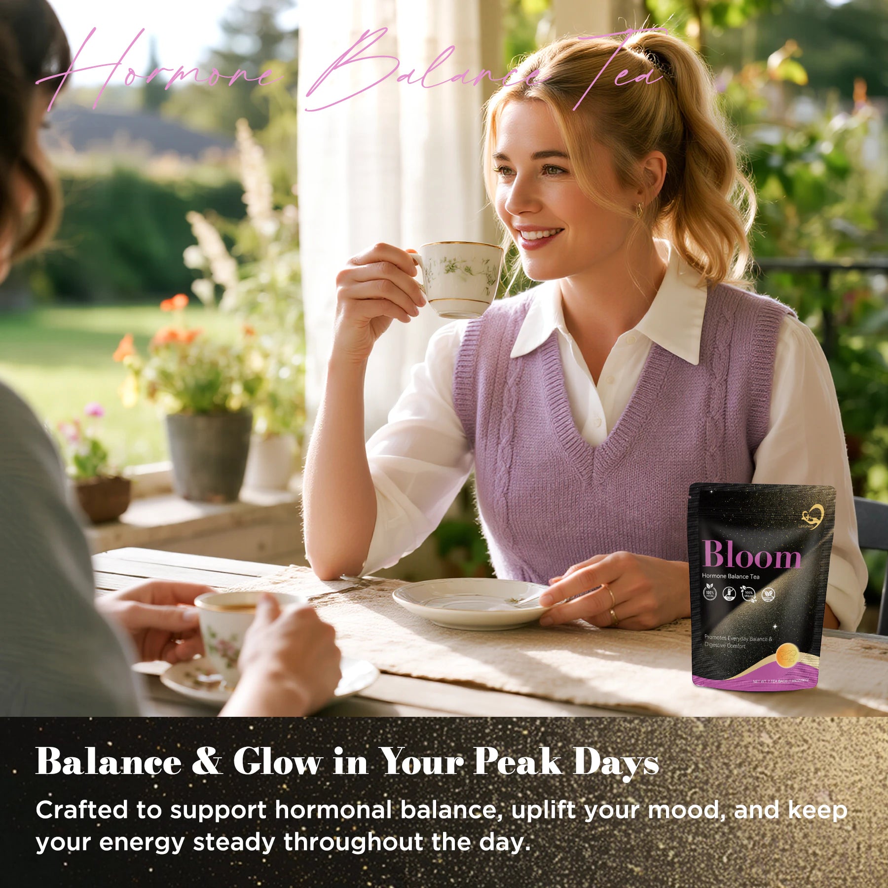 A lady consumed Bloom Hormone Balance Tea during her ovulation period