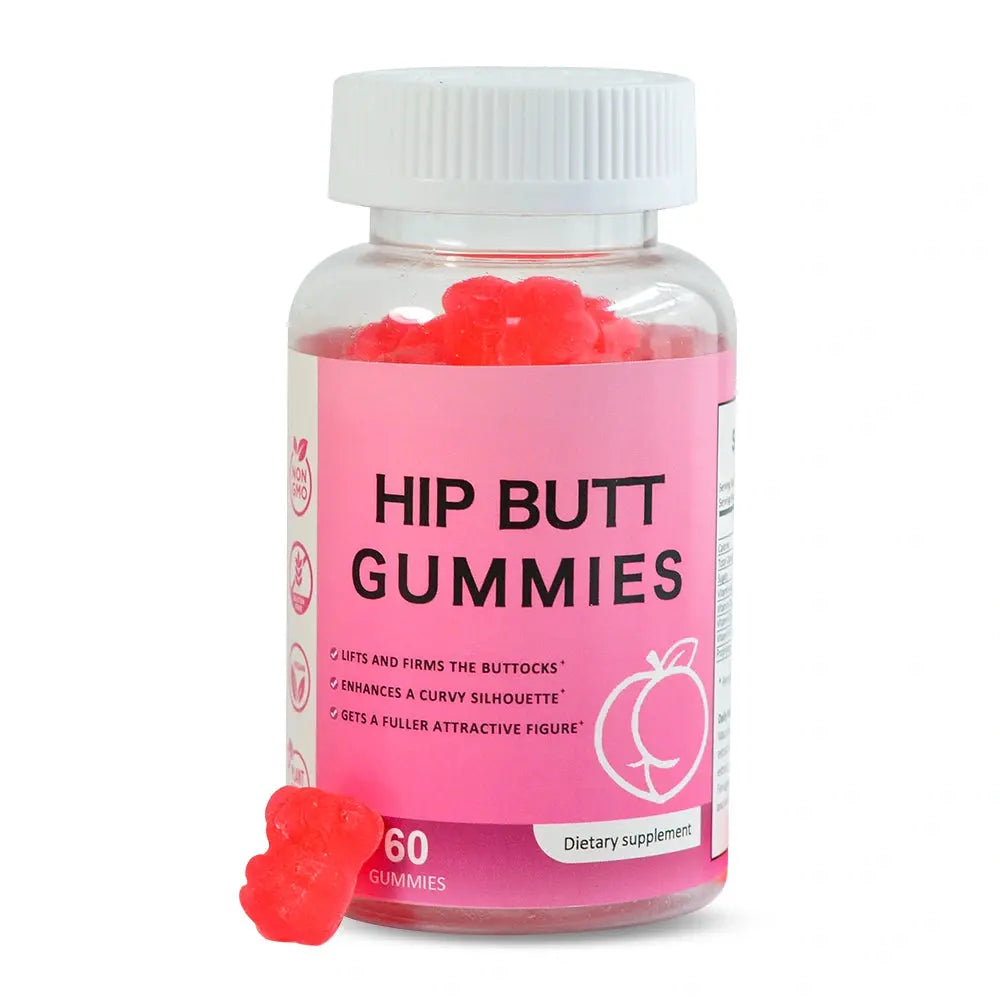 Hiherbs BBL Gummies for Women's Butt Lift, Bear Gummies for Booty, All Natural Healthy Hip Butt Enhancement, 60PCS/Bottle Hiherbs