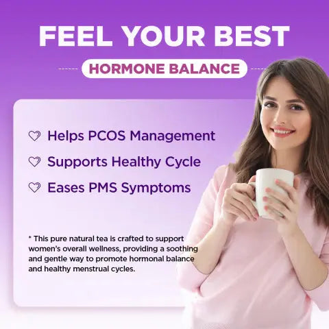 Hiherbs Pcos Herbal Tea for Hormonal Balance Tea, Eases Pms Symptoms, Herbal Tea Hiherbs