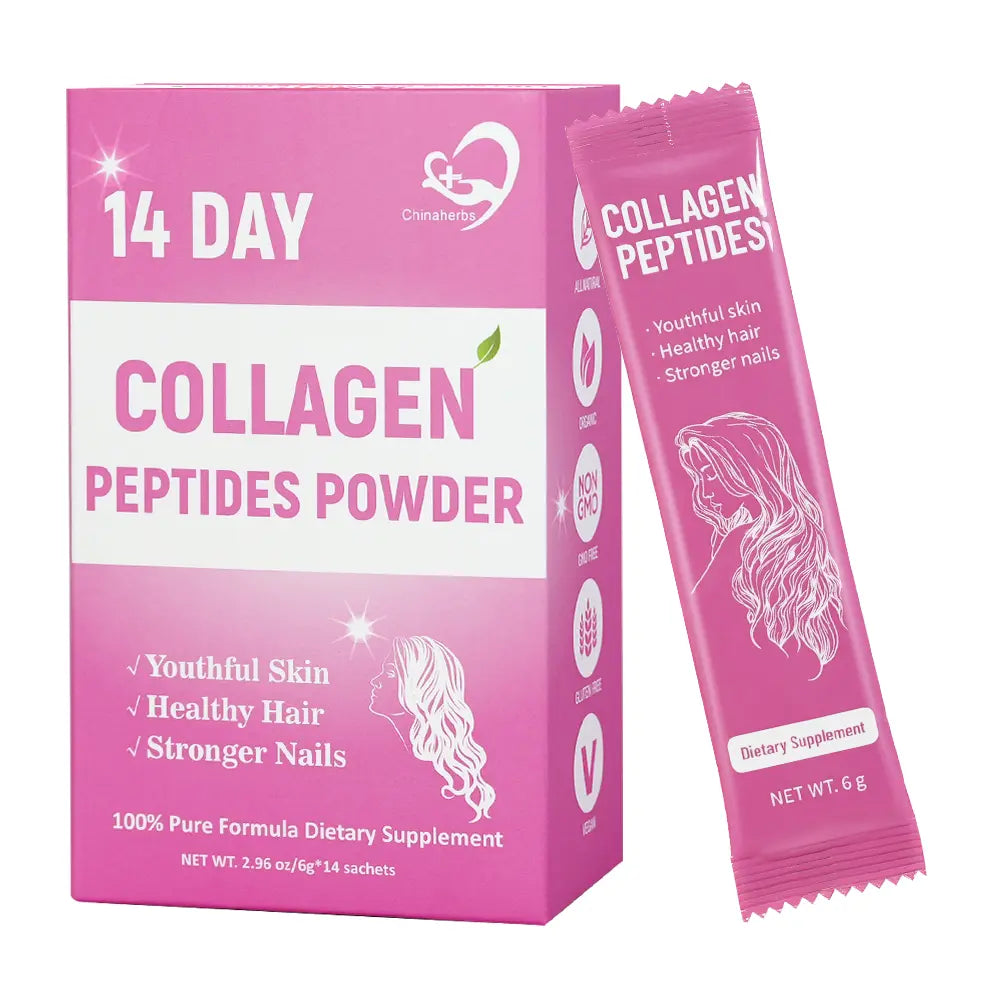 Hiherbs Collagen peptides powder Women Beauty and Skin Care Vegan,No Additives Restore youthful Skin Anti-Aging Bagged Powder Hiherbs