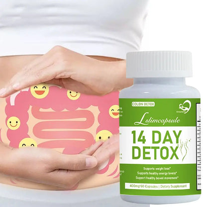 Hiherbs Detox Capsules 100% Natural Herbal Detox for Healthy Digestion, Energy, and Weight Loss Hiherbs