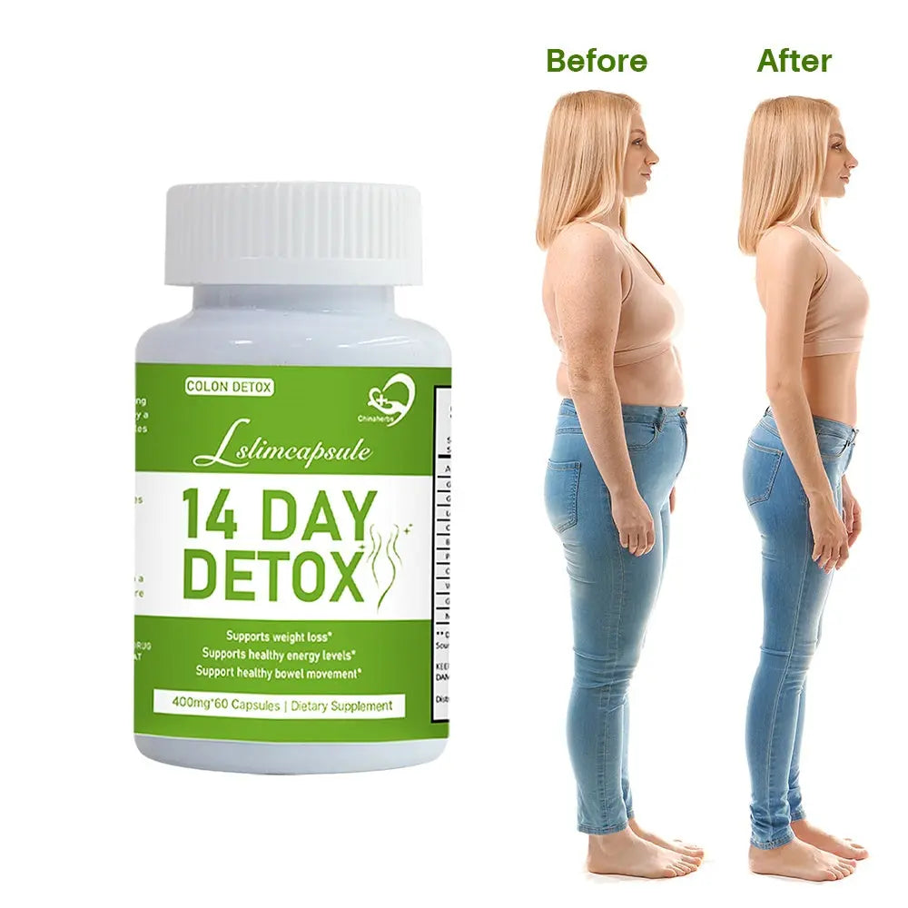 Hiherbs Detox Capsules 100% Natural Herbal Detox for Healthy Digestion, Energy, and Weight Loss Hiherbs