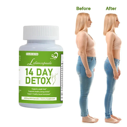 Hiherbs Detox Capsules 100% Natural Herbal Detox for Healthy Digestion, Energy, and Weight Loss Hiherbs