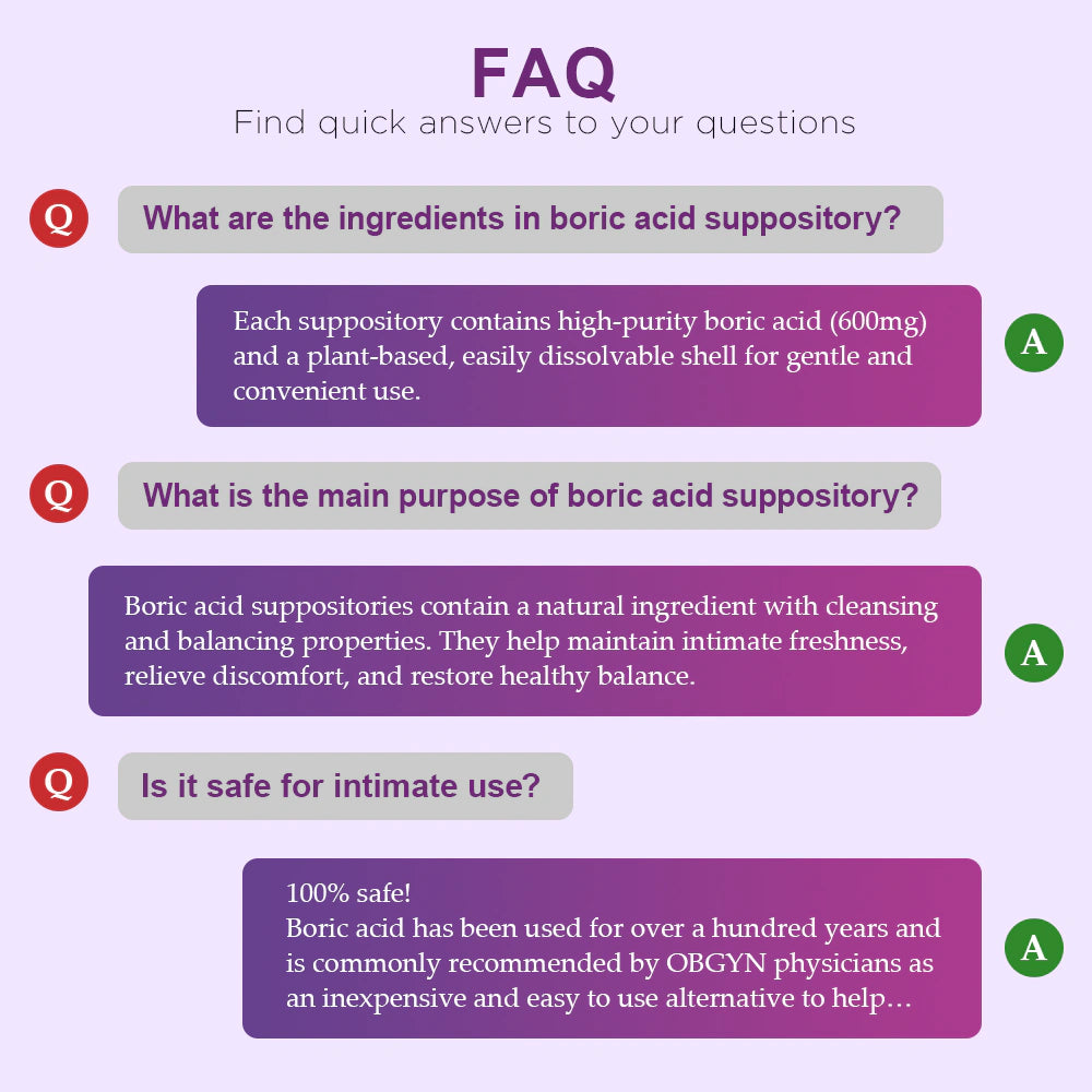 Hiherbs Boric Acid Suppositories