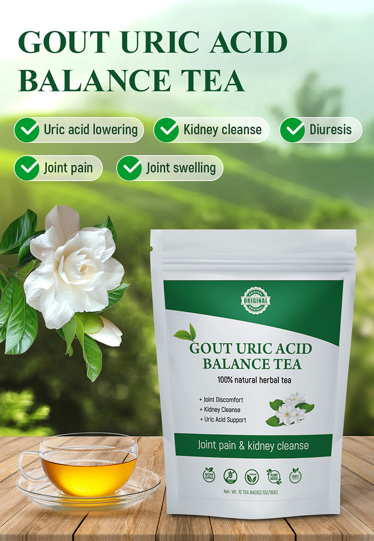 Hiherbs Natural Herbs Gout Uric Acid Balance Tea Uric acid lowering Vegan No Additives Kidney cleanse Diuresis