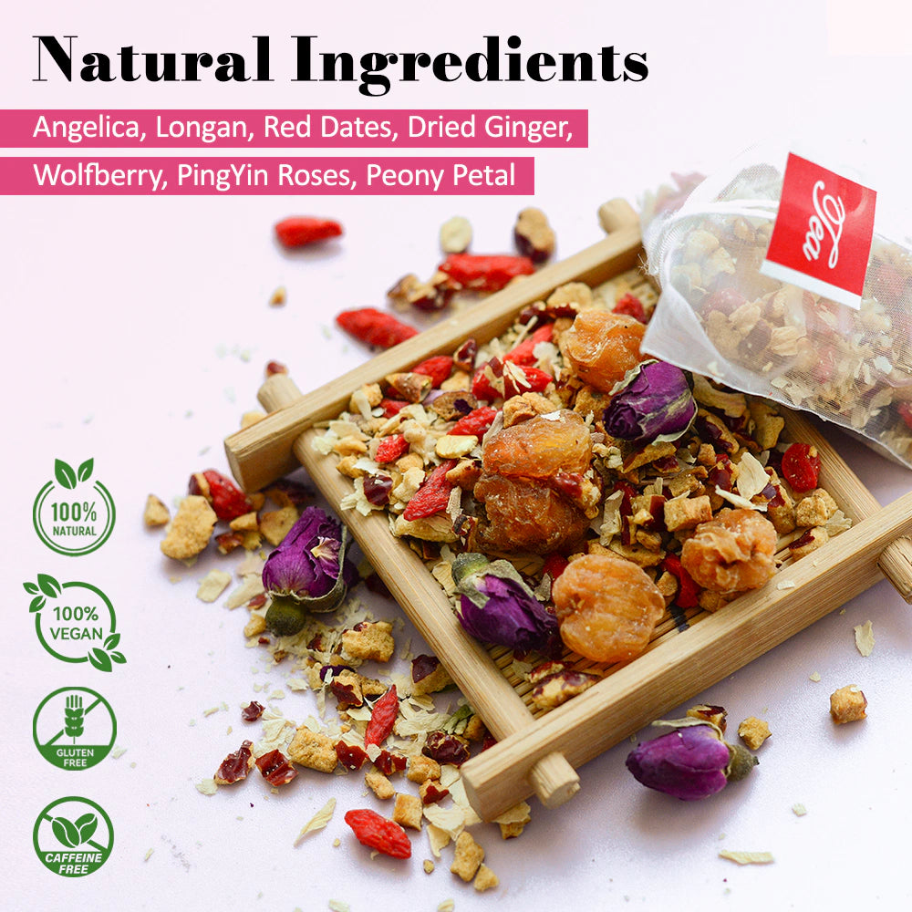 Healthy Cycle Tea Raw Materials Display