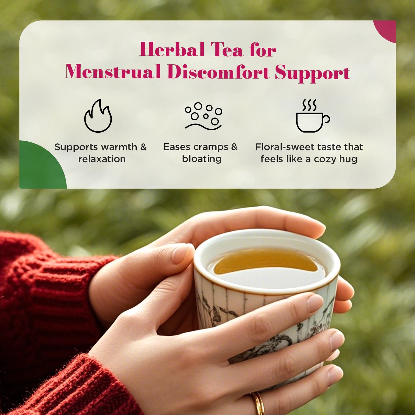 Laicuherb's Ease Period Comfort Tea is an upgraded version of the Warm Abdomen Tea