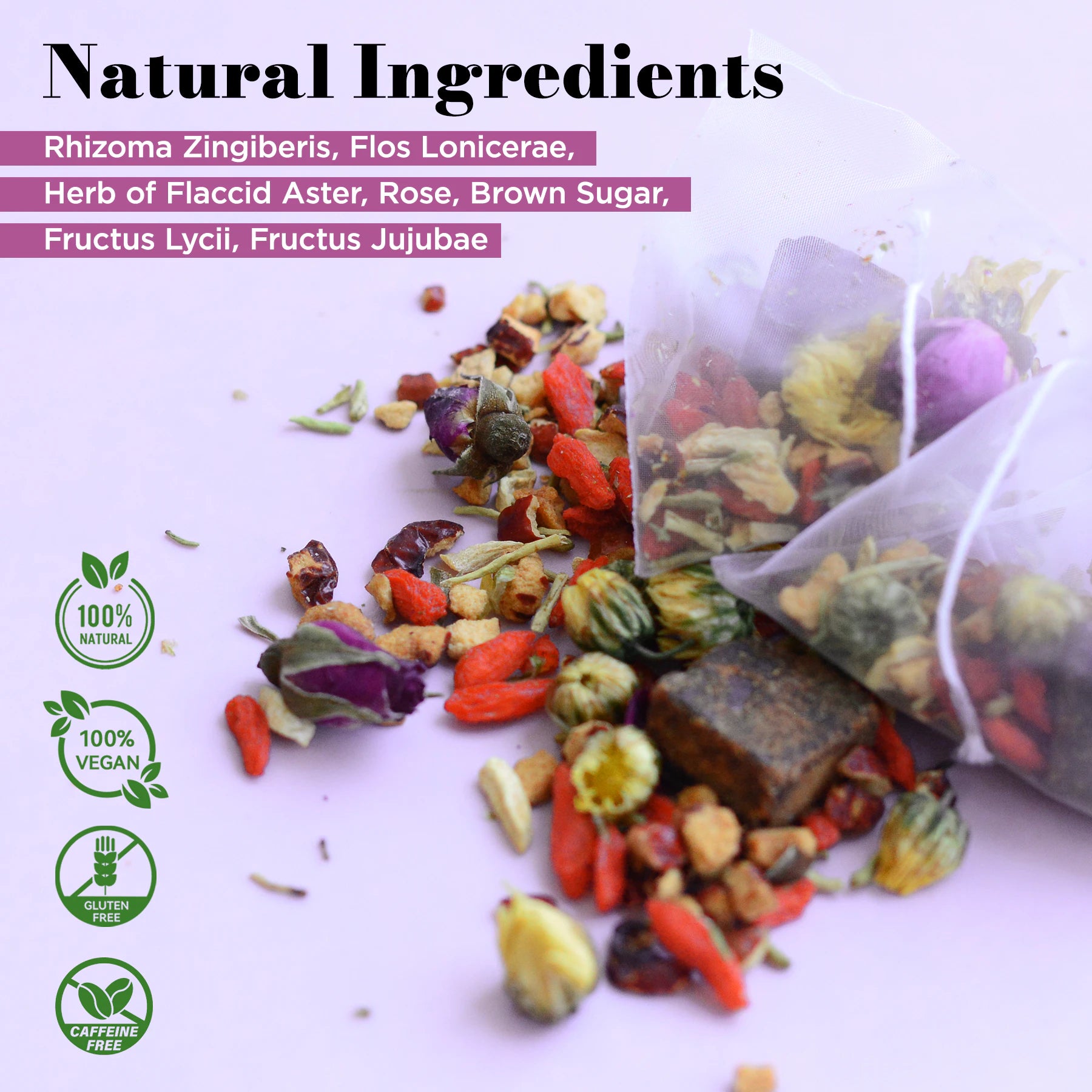 The Ingredients of Laicuherb‘s Bloom Hormone Balance Tea
