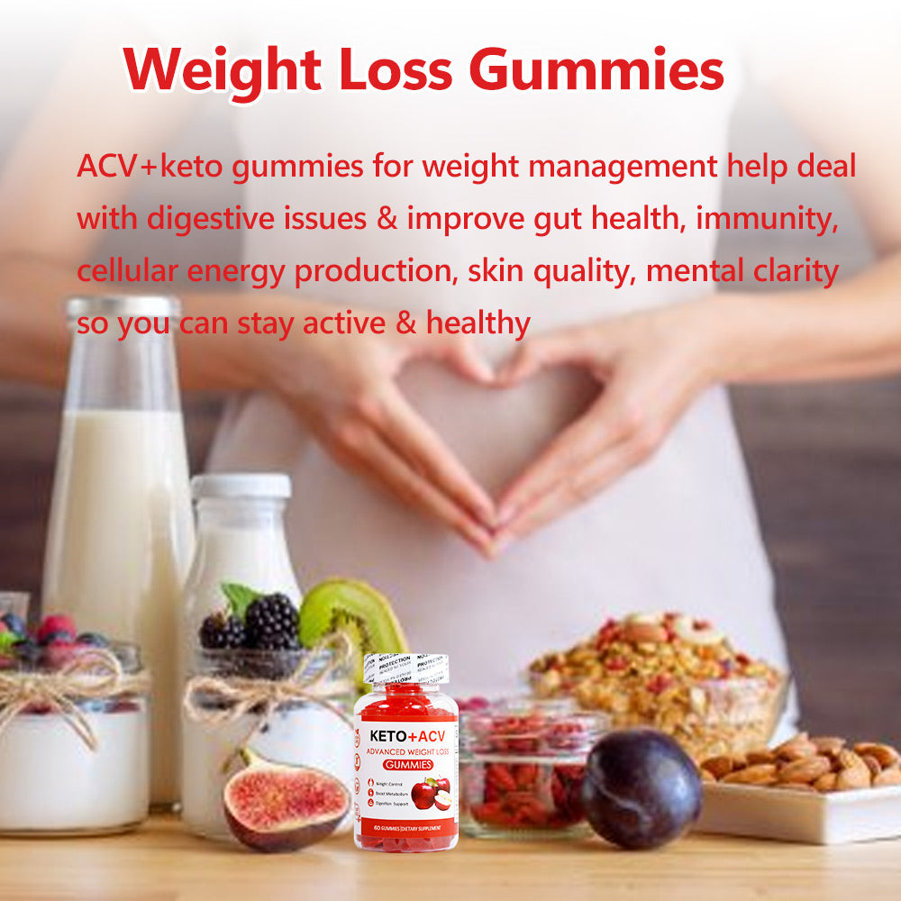 Hiherbs Keto Acv gummies,Fitness dietary supplements,Supports Weight Management,Bear Shape,60Pcs Hiherbs