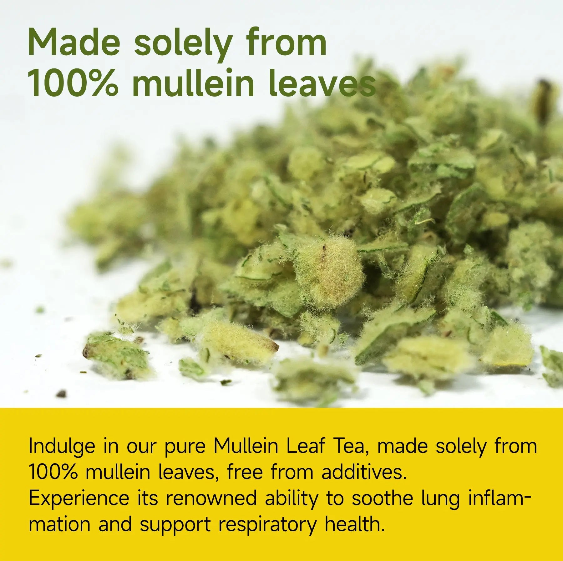 Hiherbs Organic Mullein Tea Bags for Lungs, 20 Mullein Tea Bags, Lung Detox Hiherbs