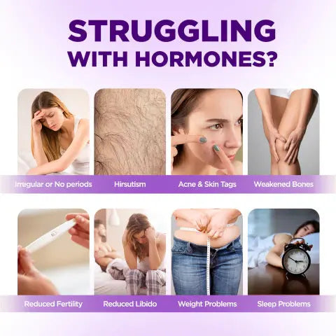Hiherbs Pcos Herbal Tea for Hormonal Balance Tea, Eases Pms Symptoms, Herbal Tea Hiherbs