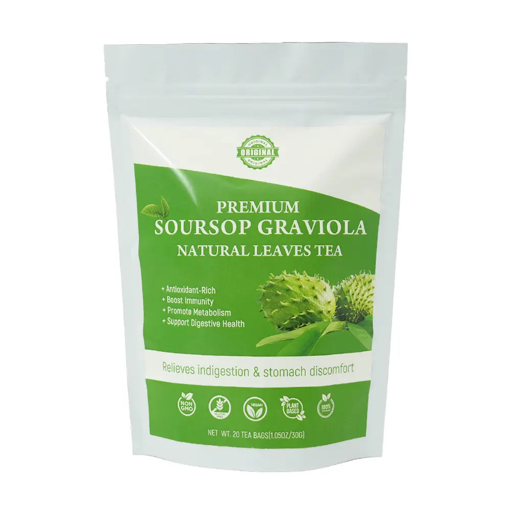 Hiherbs Soursop graviola leaves tea 100% Fresh soursop Leaves Anti-cancer Anti-inflammatory Soursop tea leaves teabag Hiherbs