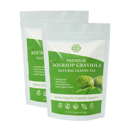 Hiherbs Soursop graviola leaves tea 100% Fresh soursop Leaves Anti-cancer Anti-inflammatory Soursop tea leaves teabag Hiherbs