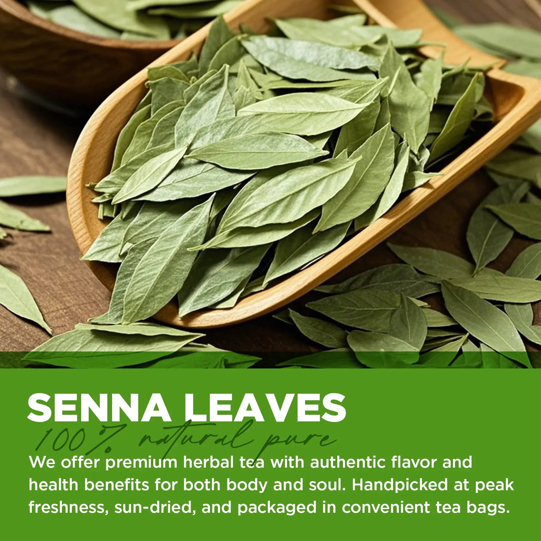 Hiherbs senna leaves tea, 1.5g*20, weight loss, 100% Pure Senna, Relieves constipation Hiherbs