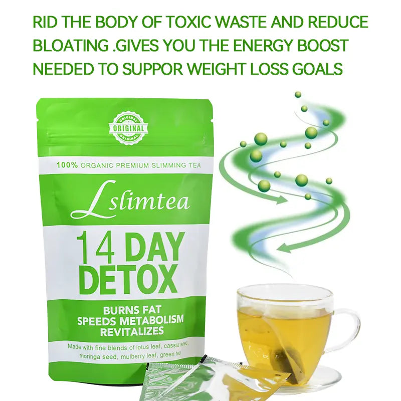 Hiherbs 14 day detox slim tea for Weight loss, 14teabags/Bag Hiherbs