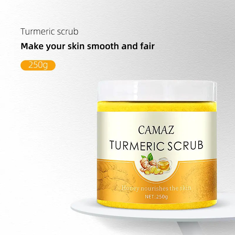 Hiherbs Natural Gentle Turmeric Body Scrub Remove Dead Skin Improve dull skin color turmeric body scrubbing cream (8 OZ/250g) Hiherbs