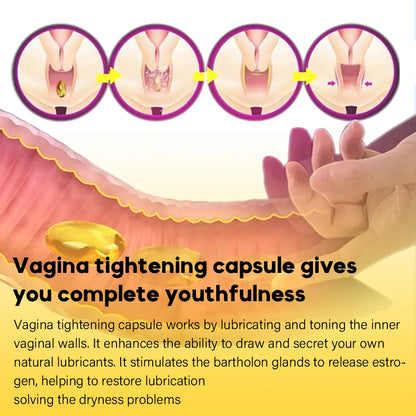 Hiherbs Natural Lubrication Vagina Tightening Capsule Anti Inflammation（18 pcs） Hiherbs