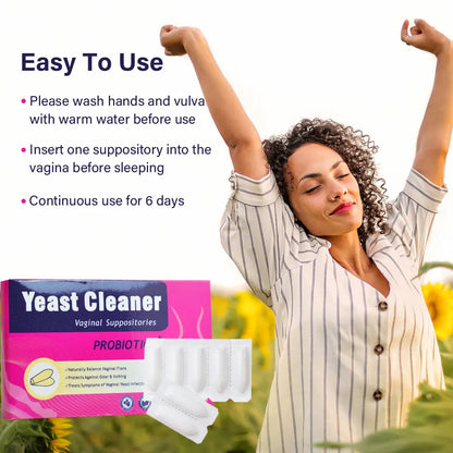 Hiherbs Vaginal pessaries Yeast Infection Cleaner Probiotics Vaginal Suppositories (12 Pcs/2 Boxes) Hiherbs