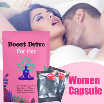 Hiherbs Women Climax Capsules Increase the secretion of love fluid Female Support Libido Booster Sex Desire Enhancer (2 Bags=12 Pcs) Hiherbs