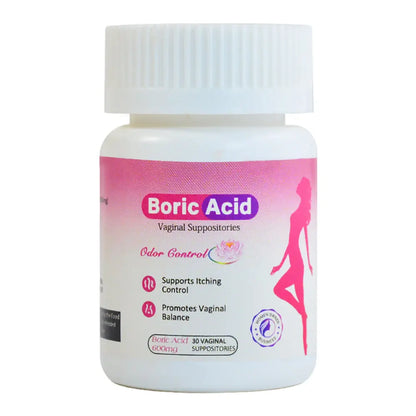 Hiherbs Boric Acid Suppository,Boric acid suppositories that can be used in pregnancy, 30 Pcs/Bottle(2 Applicators as Gift) Hiherbs