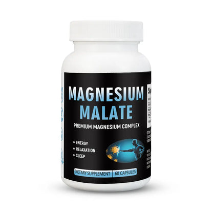 Hiherbs Magnesium Malate 500mg/capsule-Enhances metabolism, improves bone density, protects the nervous system(60 capsules/bottle) Oral capsule Hiherbs