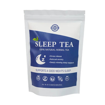 Hiherbs Sleep Tea, Improve Sleep, Relieve Insomnia Symptoms,Supports Calmness and Relaxation, Herbal Infusion, Wellness Tea, Caffeine-Free, 130g,10 Sachets/Bag Hiherbs