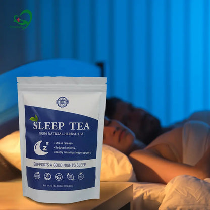 Hiherbs Sleep Tea, Improve Sleep, Relieve Insomnia Symptoms,Supports Calmness and Relaxation, Herbal Infusion, Wellness Tea, Caffeine-Free, 130g,10 Sachets/Bag Hiherbs