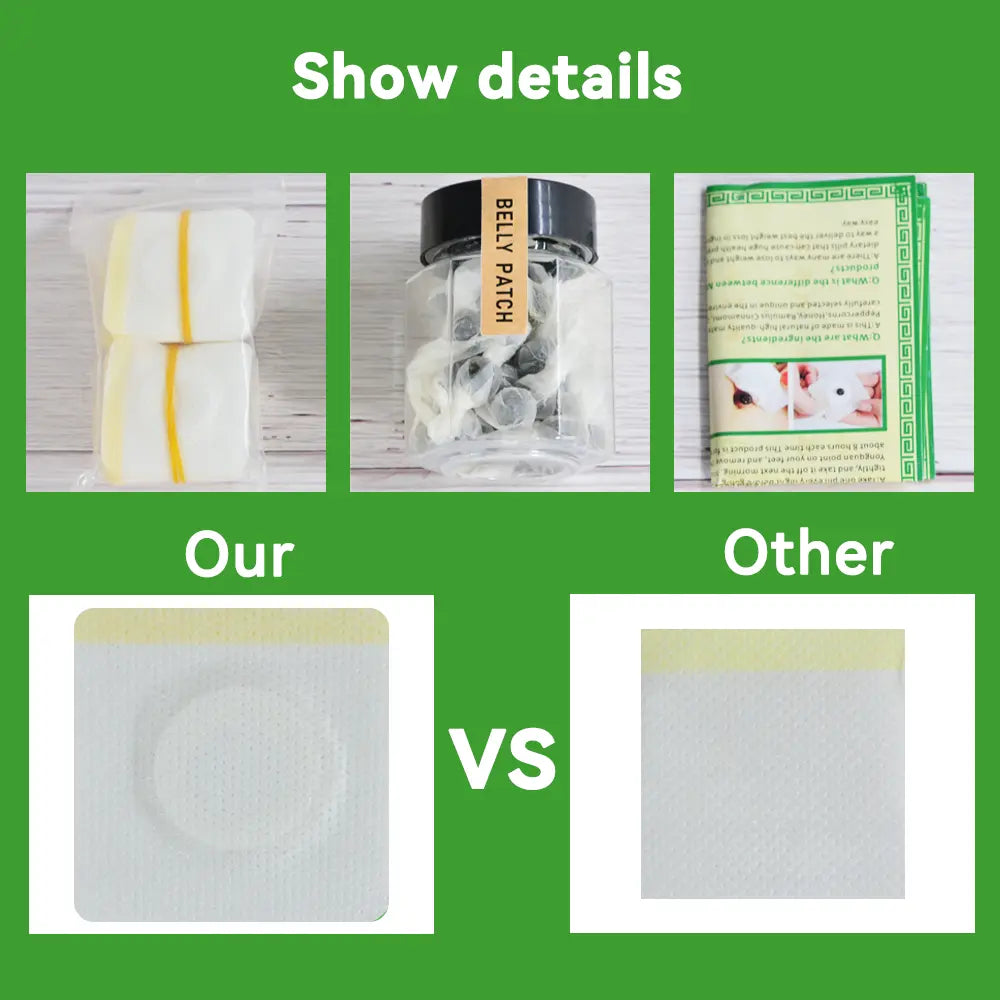 A comparison between Hiherbs' Belly Slim Patch and other brands