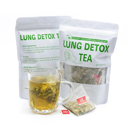 Hiherbs Natural Herbal Lung Detox Tea Boost Immunity Relieve Cough Lung cleansing Ease chest congestion Lung cleansing herbal tea(2 Packs） Hiherbs