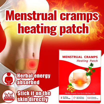 Hiherbs Menstrual Cramps Relief Heat Patch PMS Period Pain Rlief Warm uterus patch (9 Pcs) Hiherbs