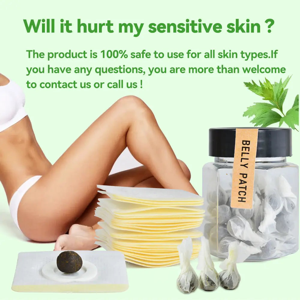 The Belly Slim Patch is formulated with all-natural herbal ingredients and is safe for the skin, causing no allergic reactions.